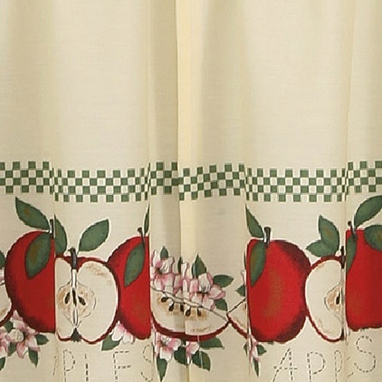 CHF Red Delicious 3-Pc Café Tier & Valance Set Rod Pocket 56″x24″ Red