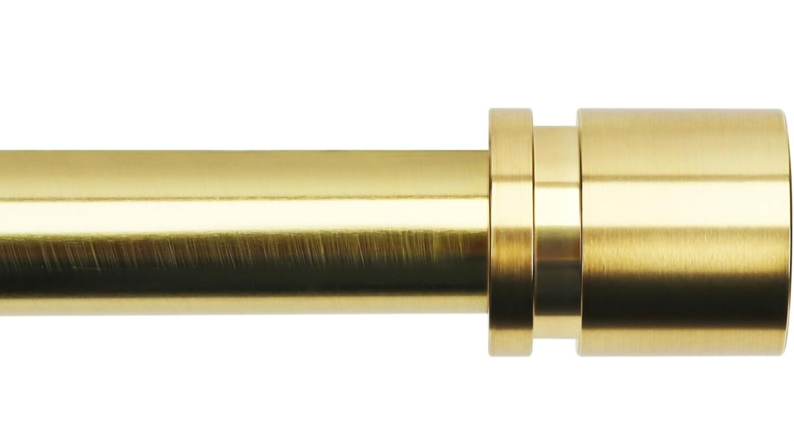 Byondeth Curtain Rods for Windows 16 to 48 Inches Adjustable Length 1″ Dia. Gold