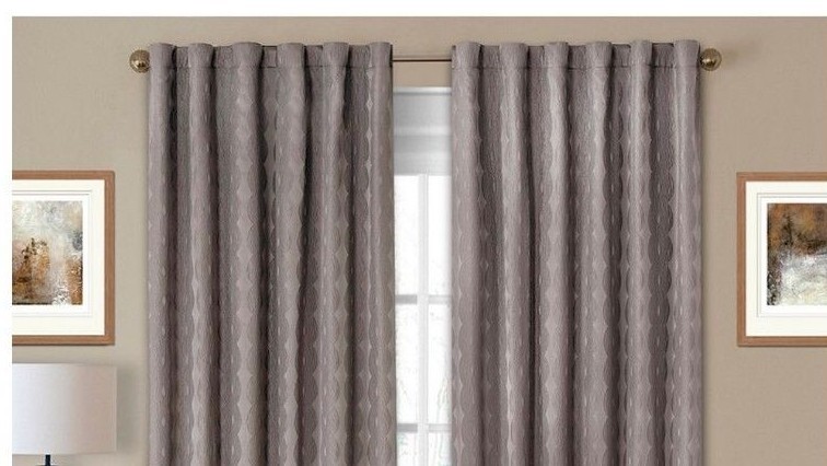 SolarShield Holly 84″ Rod Pocket/Back Tab Room-Darkening Curtain Panel, Charcoal