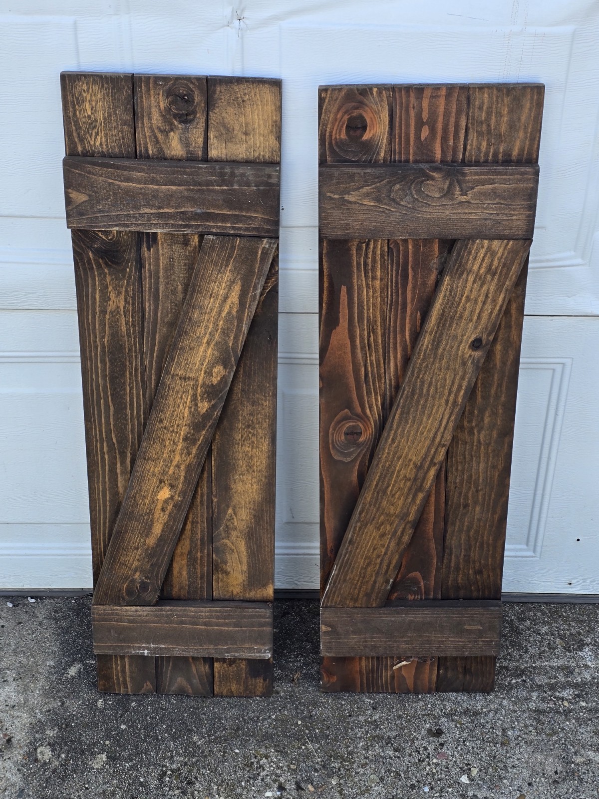 Rustic Farmhouse Reclaimed Wood Pair Of Window Shutters 36″ Tall X 10″ Wide