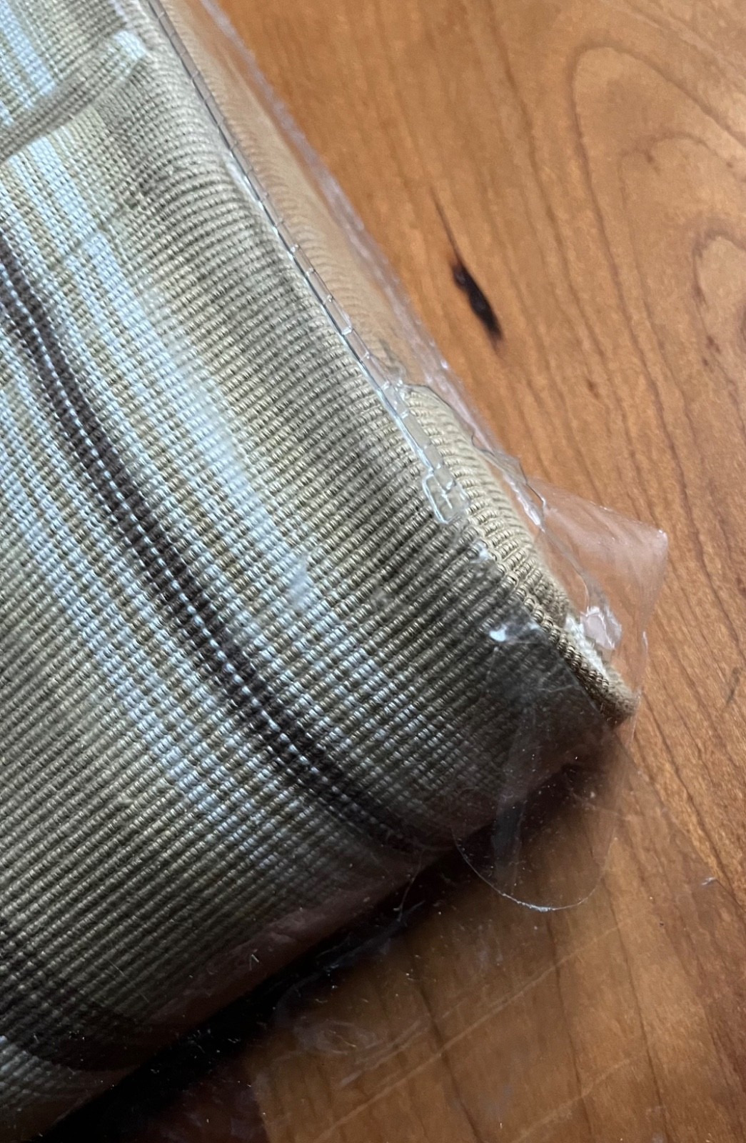 Pottery Barn Harrison Stripe Single Panel Curtain Drape 54 x 84 Tan Brown Cotton