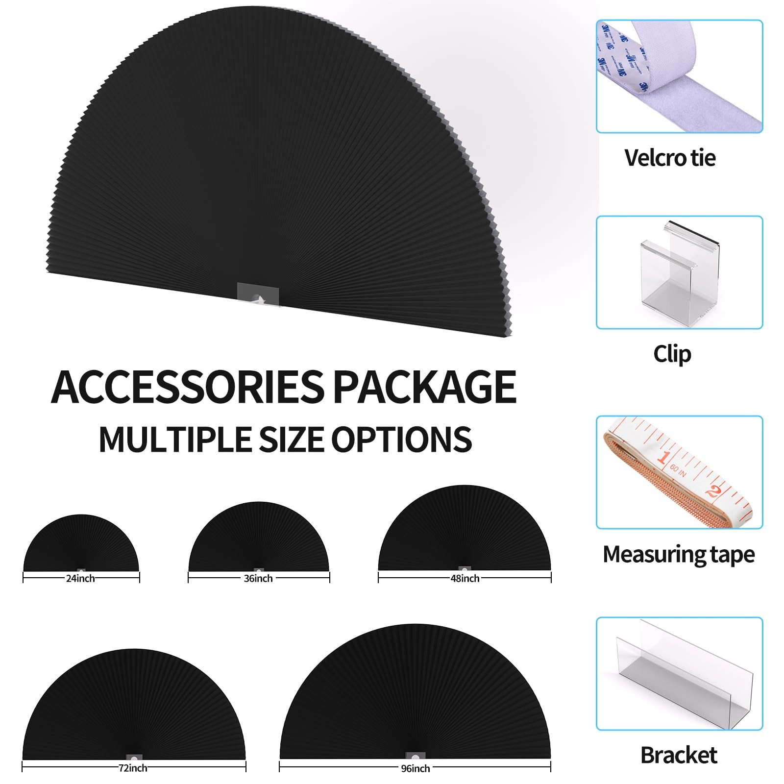 Arch Window Shades Half Circle Blackout Cellular Shades Cordless No Drill Bli…