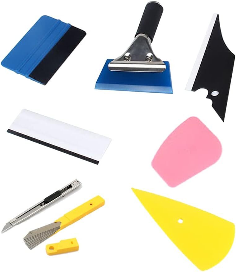 BOOURE Vinyl Wrap Tool Window Tint Kit 8 Pieces Vehicle Window Tinting Tools …