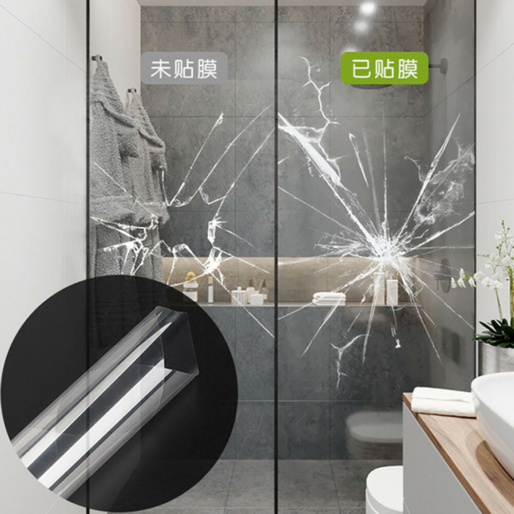 2mil Clear Safety Film Window Tint Home Anti-Shatter Glass Protection Solar Tint