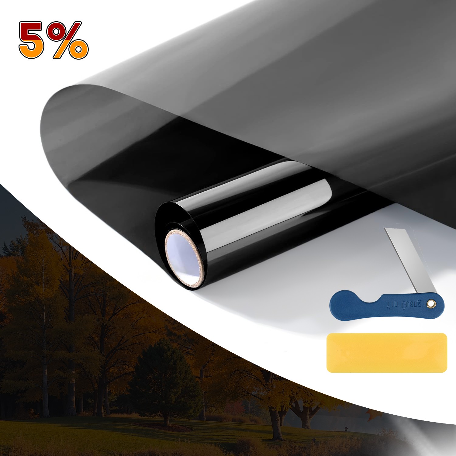 20″ x 10FT/20FT Car Window Tint Film Roll – 5-50% VLT for Car, Home & Office USA