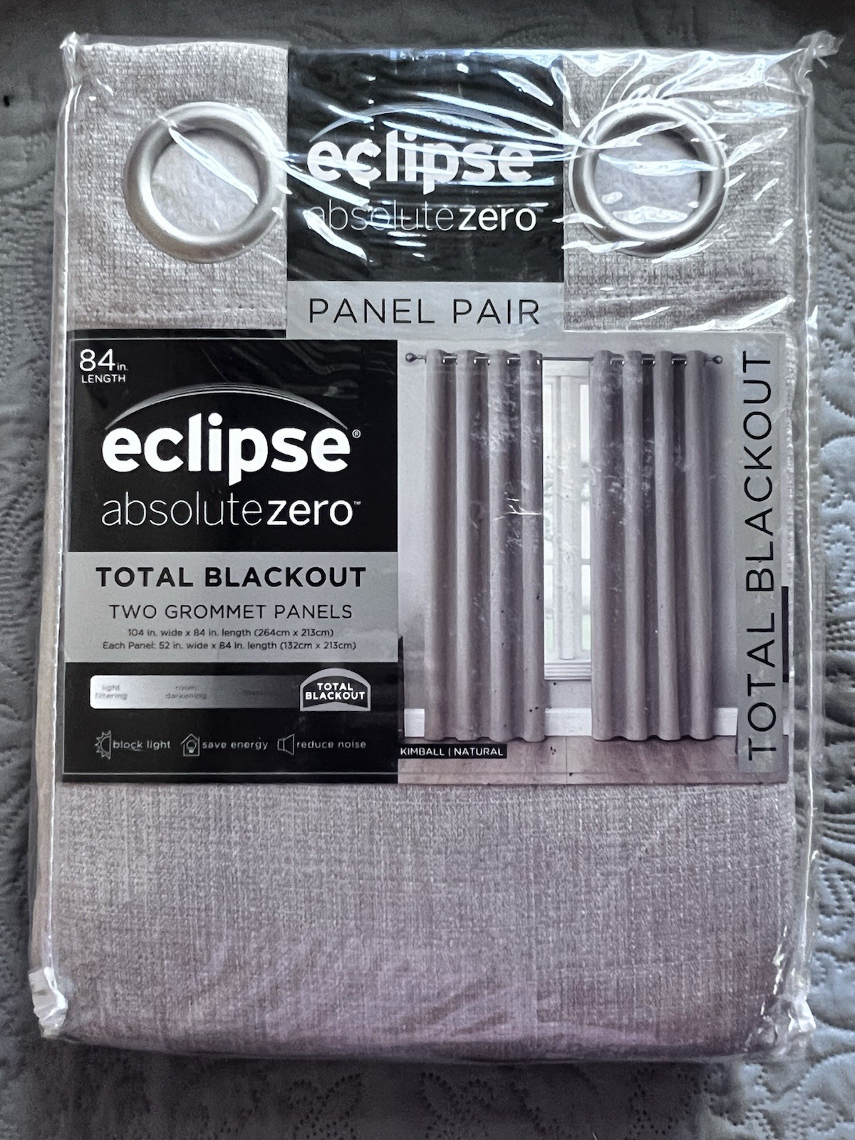 Eclipse absolutezero Total Blackout Panel Pair 104 in Width x 84 Length each