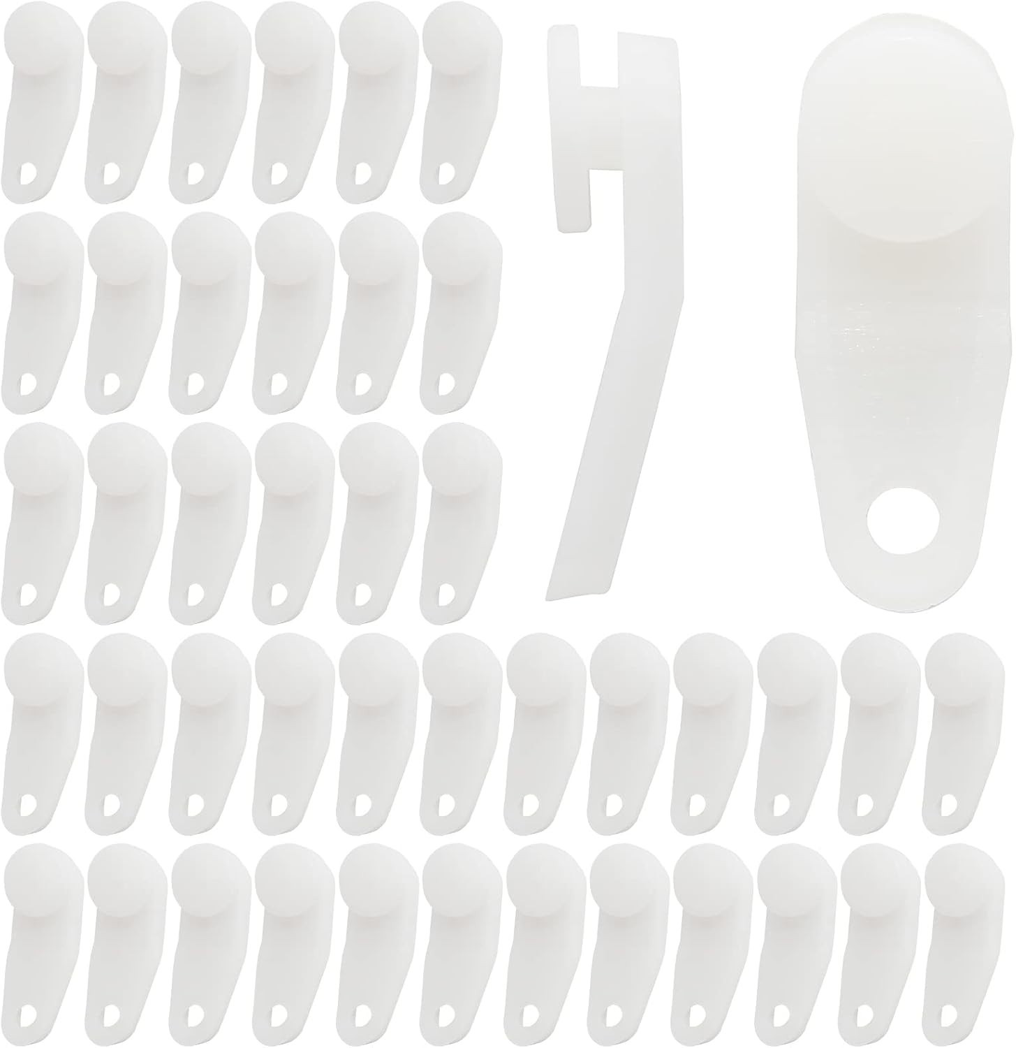 Traverse Rod Slides Curtain 50Pcs Replacement Plastic Curtain Track Glider Hook
