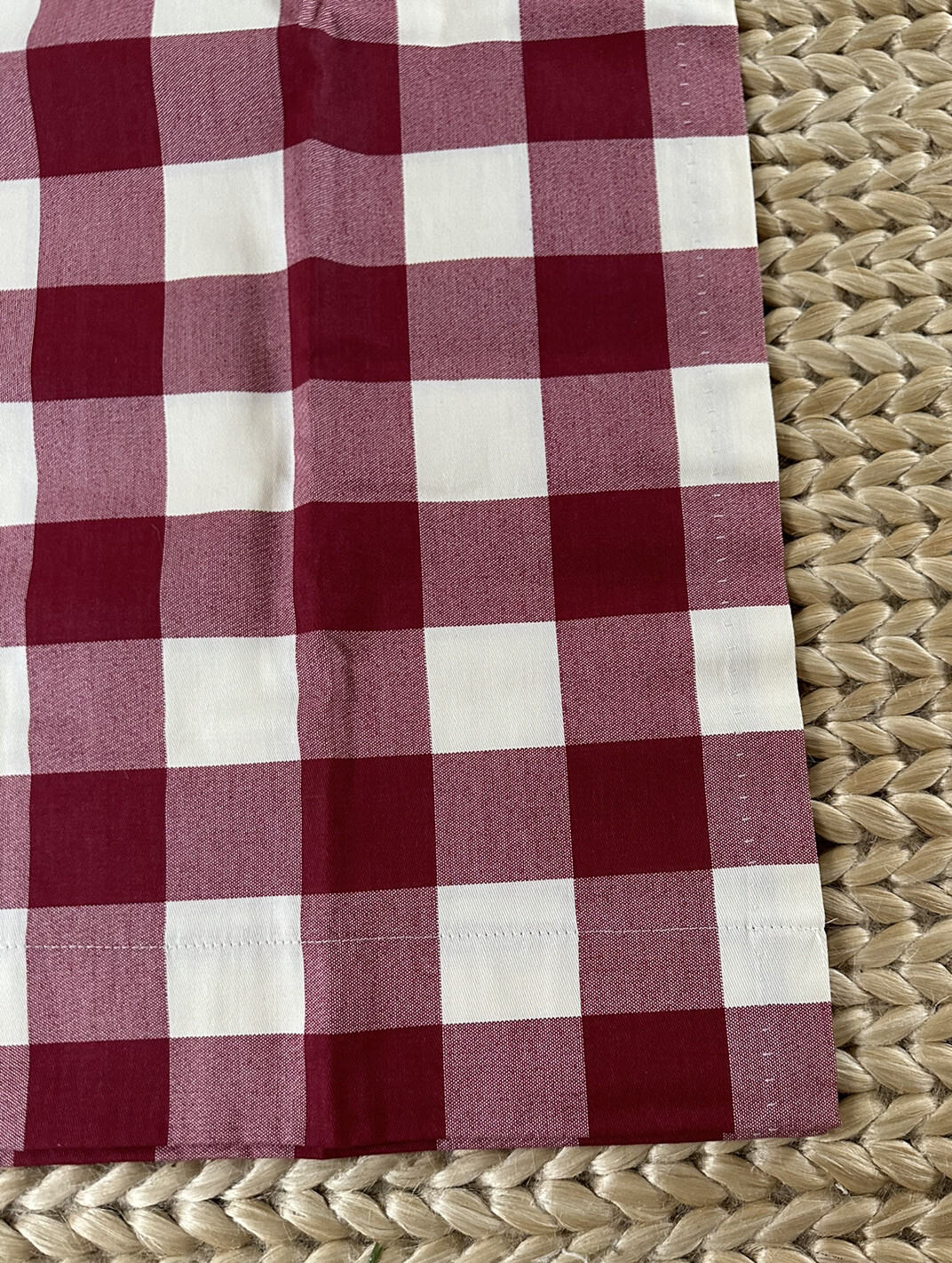new THE VERMONT COUNTRY STORE Pair Tab Top Curtains Drapes Buffalo Check 84 x 54