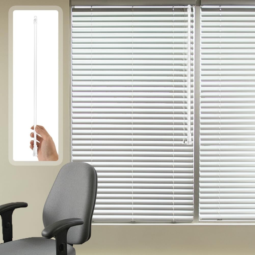 17-Inch Clear Acrylic Blind Wand Set – Easy Install Vertical Replacement 2pcs