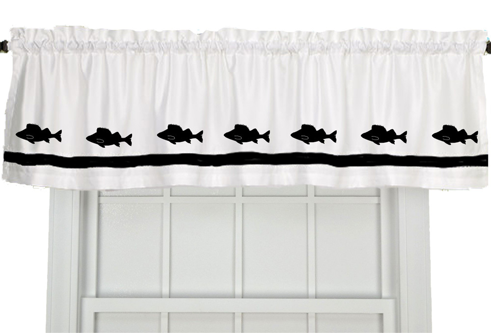 River Perch Fish Window Valance Your choice of colors