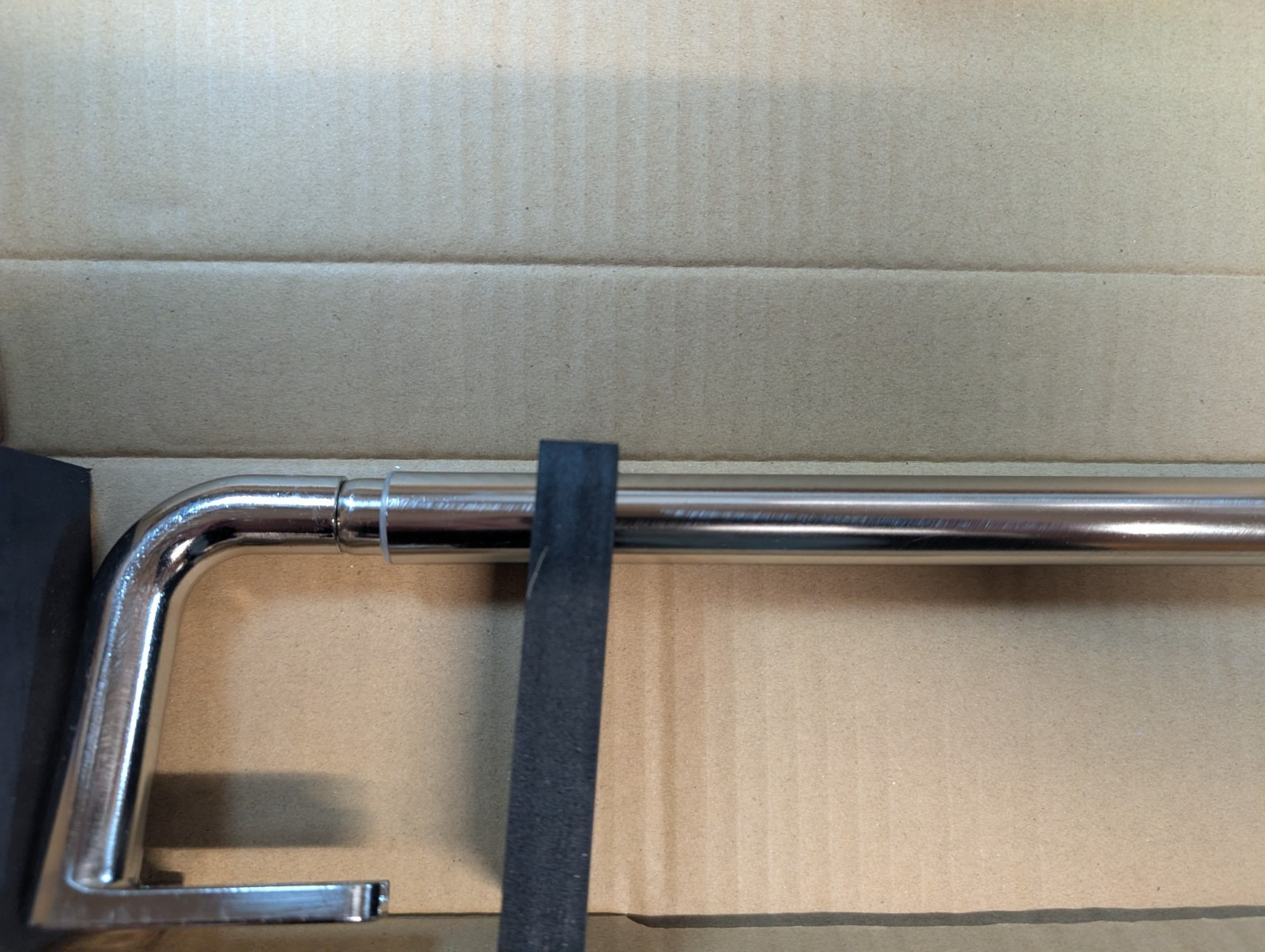 28″-48″ 3/4 dia. Brushed Nickel Finish Side-Wrap French Curtain Rod