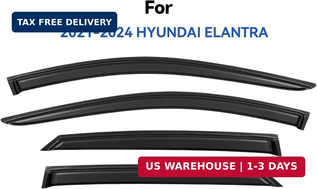 Window Visors Rain Guards Shield for 2021 2022 2023 2024 2025 2026 Hyundai Elant