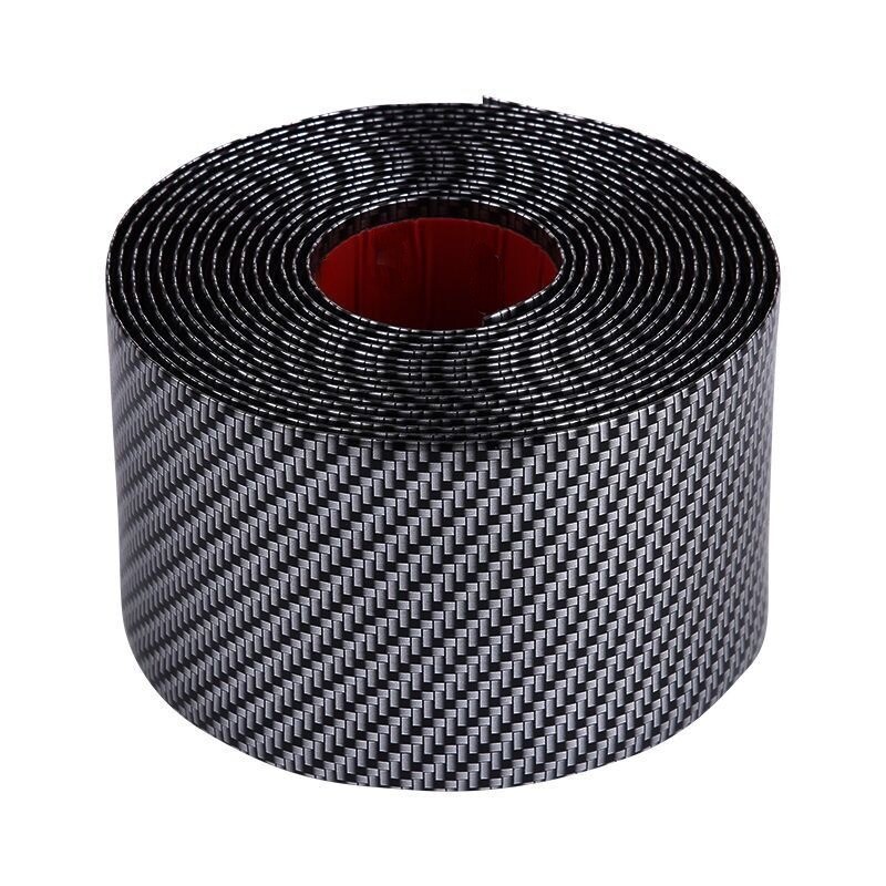 1m DIY Car Sticker Carbon Fiber Rubber Door Sill Protector Anti Scratch Strip