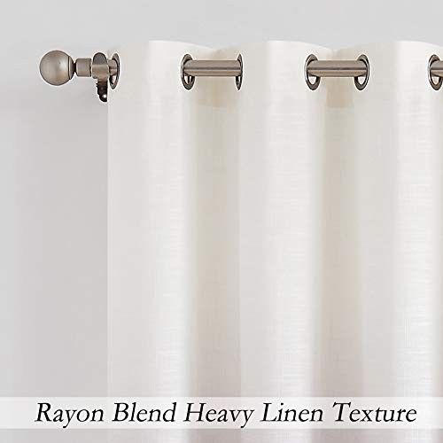 Central Park Ombre Window Curtain Panel Linen Gradient Print On Rayon Blend