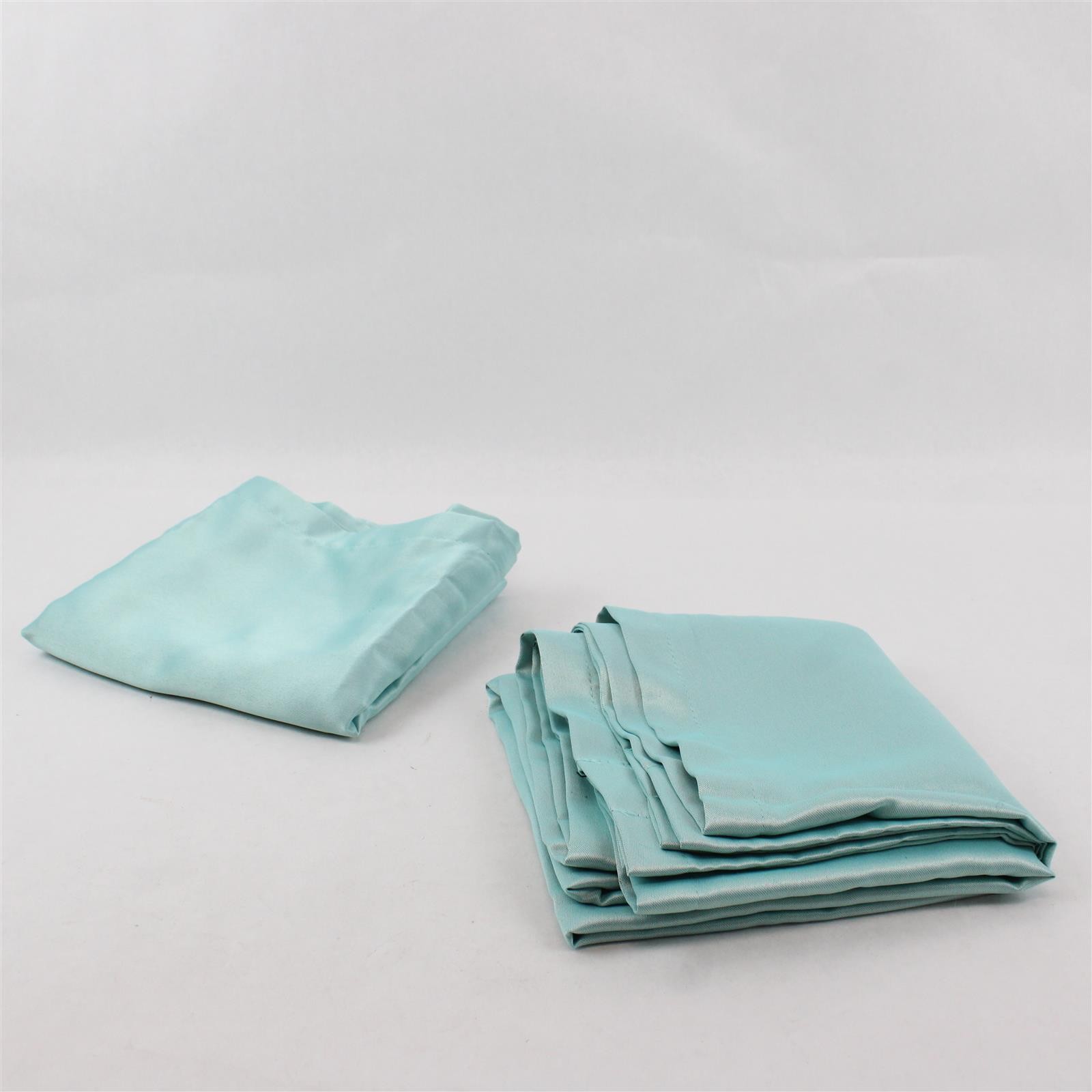 Your Zone Set of 2 Mint Satin Curtain Panels 30″ x 63″