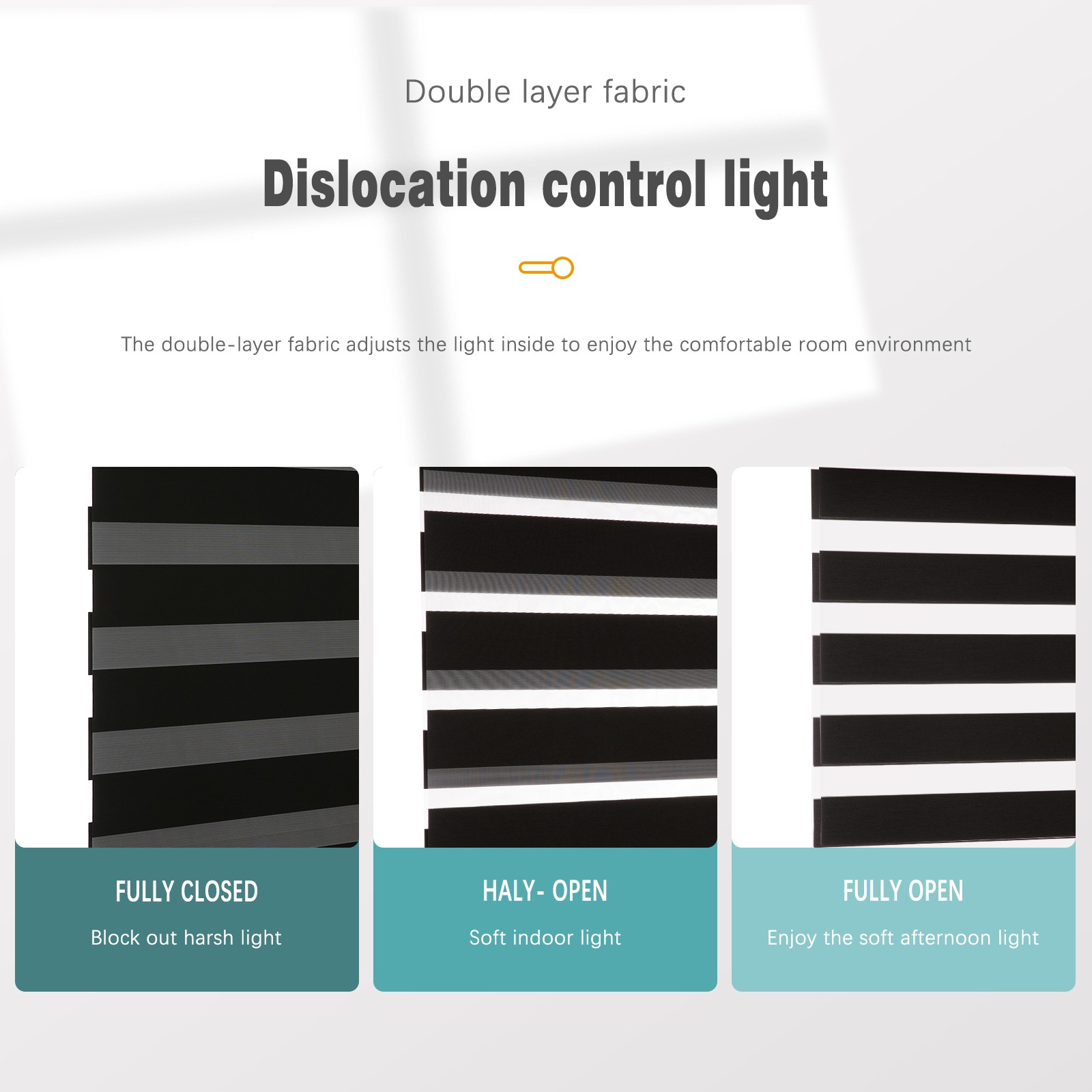Changshade CUSTOM 85% Blackout Motorized Zebra Blind Roller Shade Window Shade