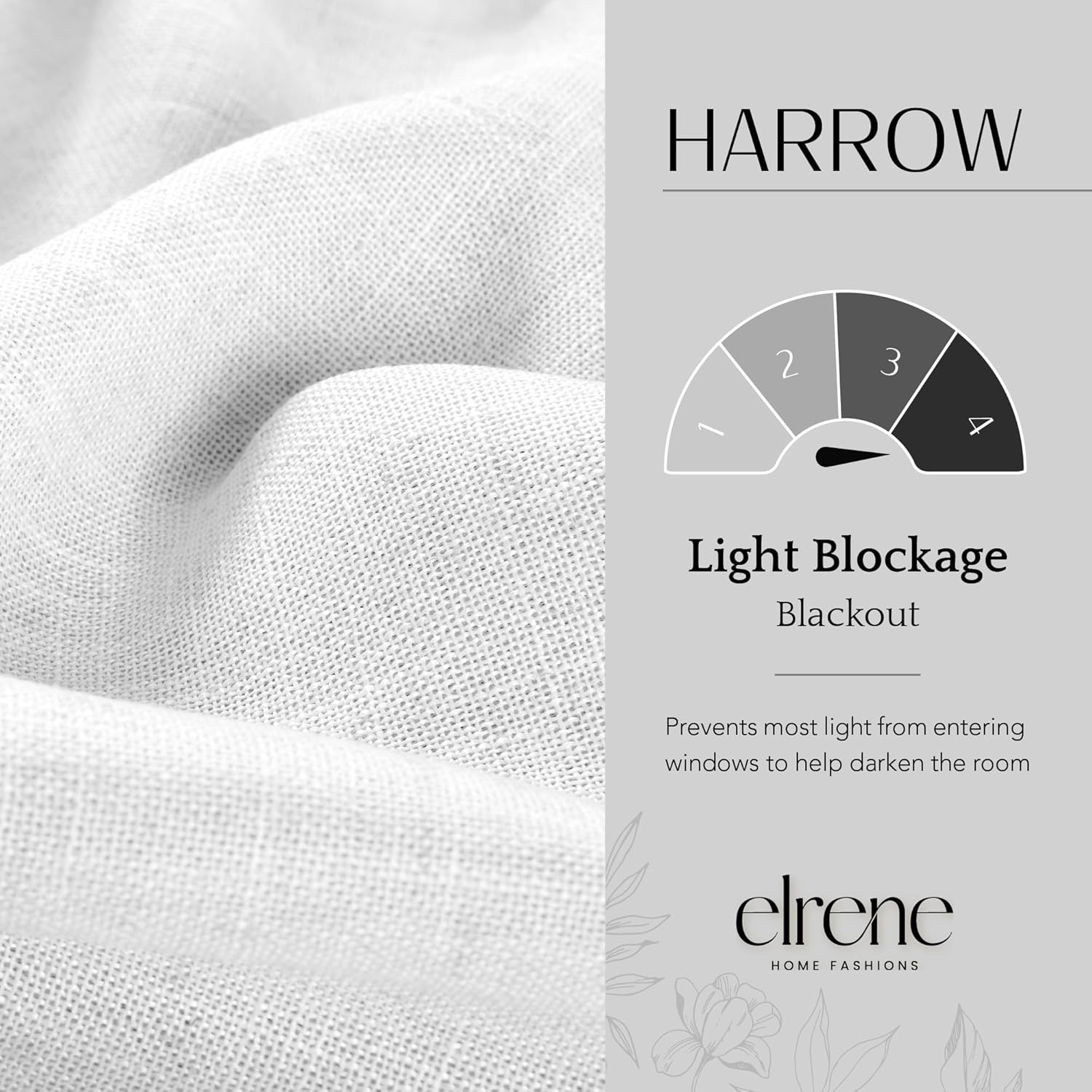 Home Fashions Harrow Solid Texture Blackout Single Window Curtain Panel, 52″X84″