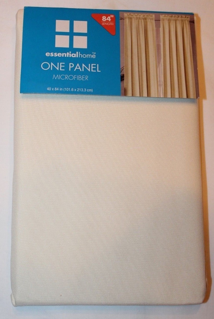 Essential Home One Single Microfiber Panel – Ivory 40 x 84″