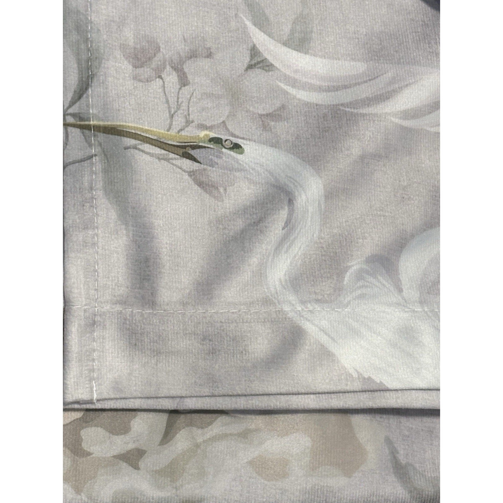 Callisto Home Heron Bird Window Curtains Panels 38 X 96” Set Of 4 Panels Blush