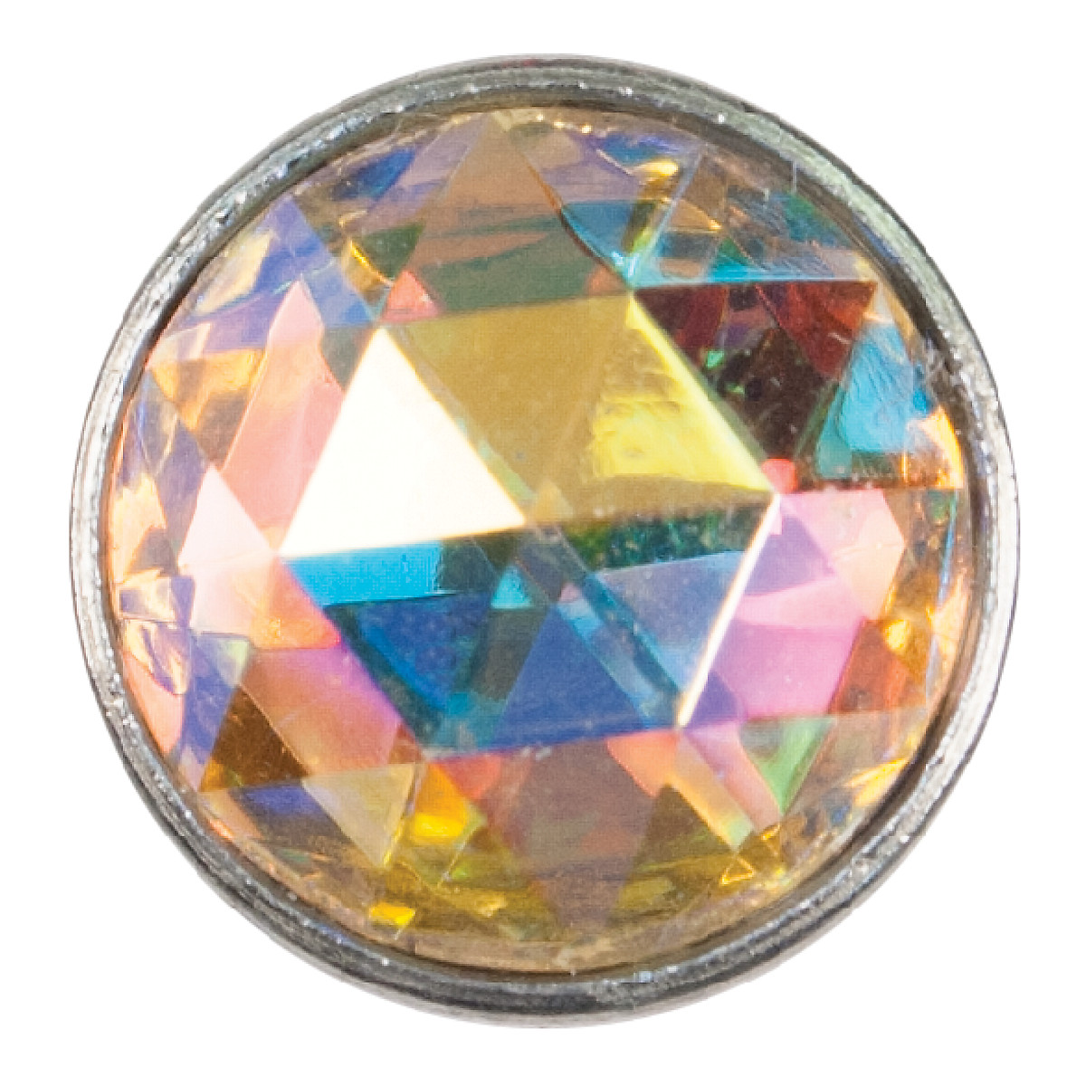 Irridescent Diamond Head Genuine Bohemian Crystal Upholstery Nail Tacks -14 Pack