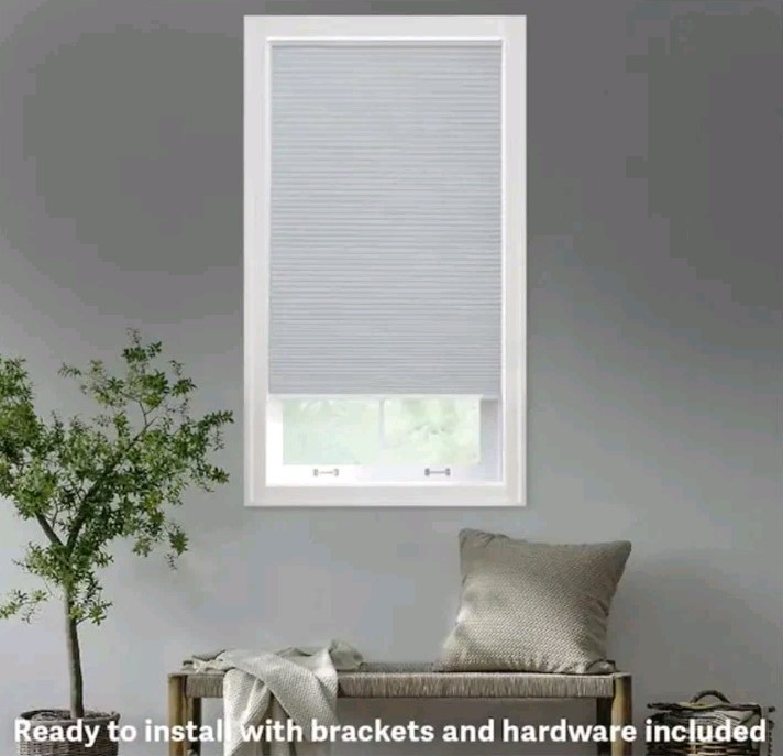 White Cordless Blackout Cellular Shades for Windows – 35″ W x 48″ L/Free S&H