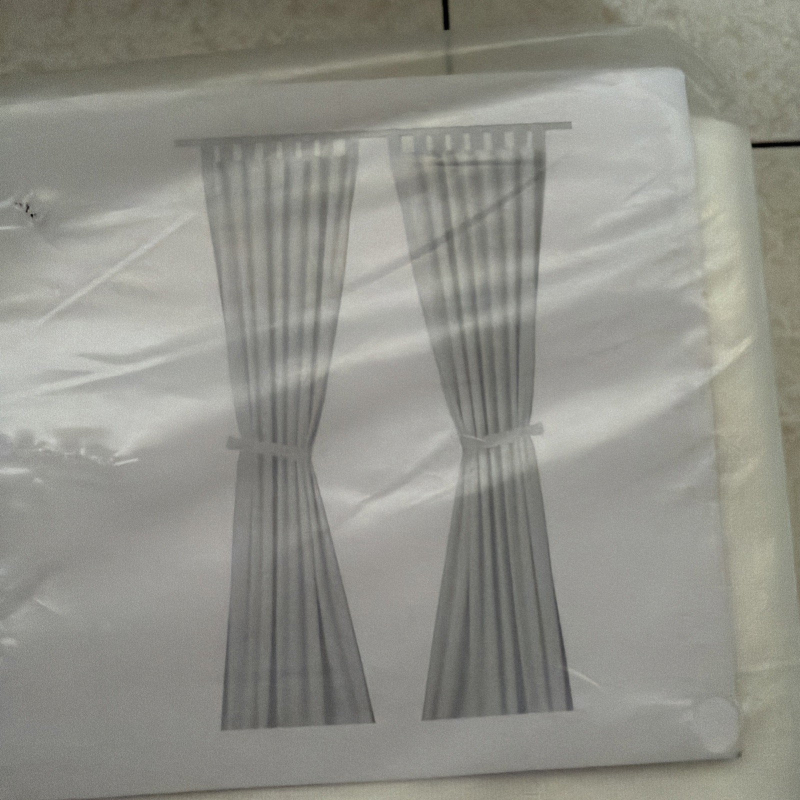 New Pair IKEA White LENDA Curtains Tab Top 55×118″ 500.901.16/ 100% Cotton