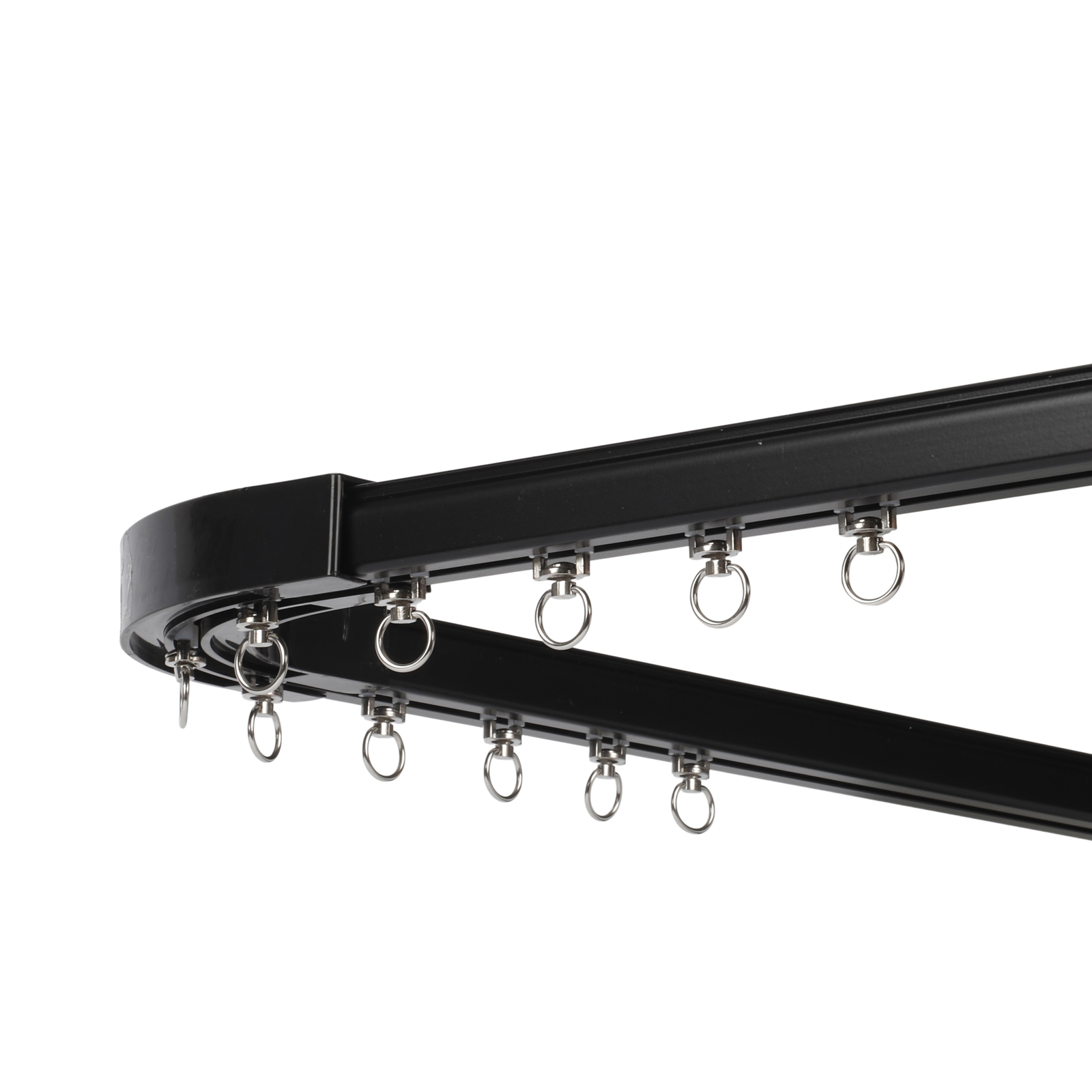 Aluminium Heavy Duty Curtain Track Kit with Hooks 3M Ceiling Mount for Space