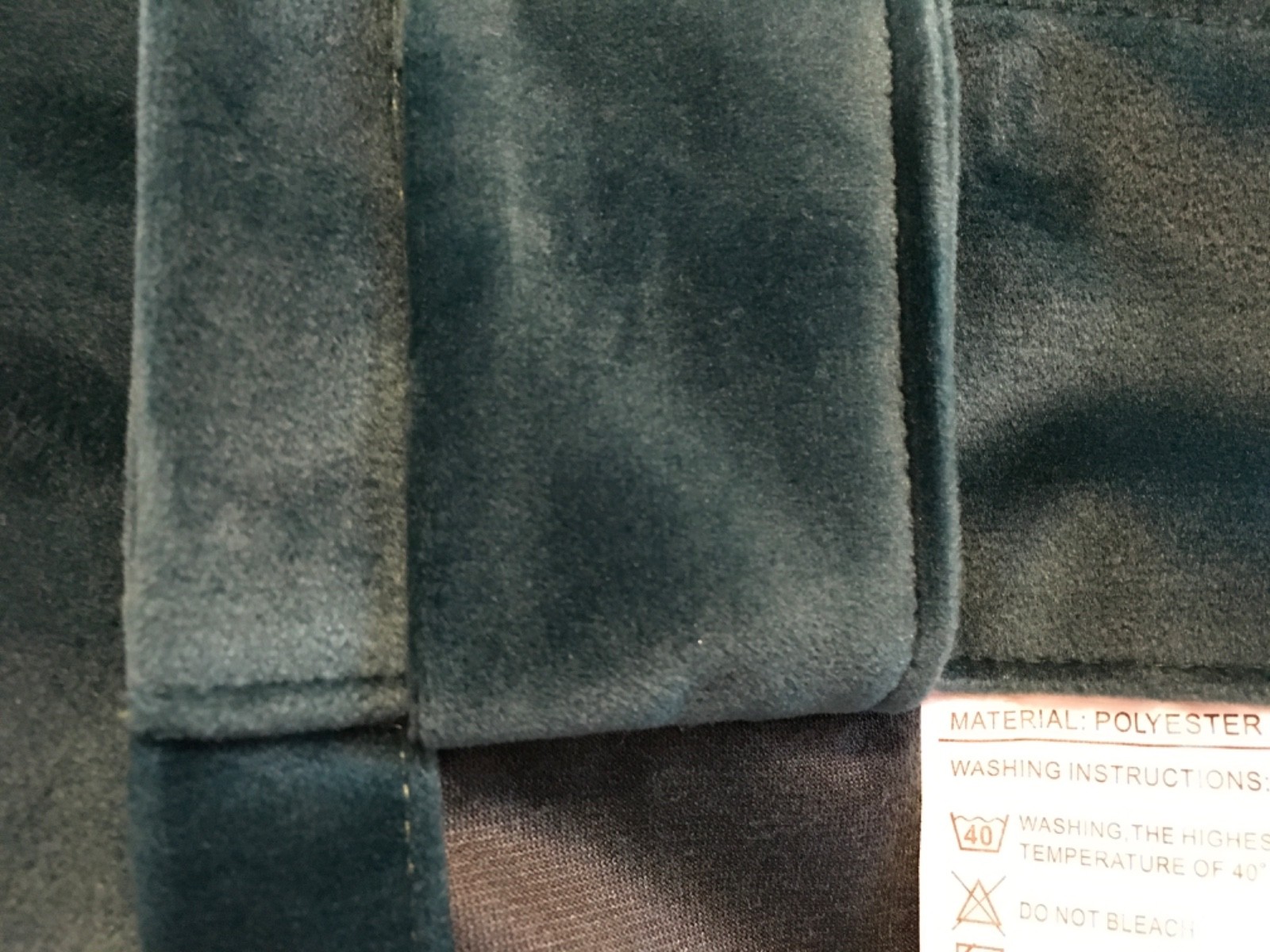 Faux Velvet Green Drape Panel 52 wide by 110 long Moody Style