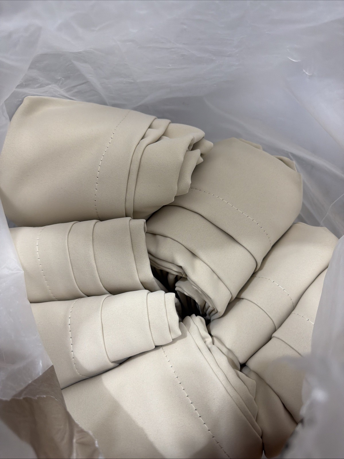 TWOPAGES Pleated Curtain Unlined Room Darkening Drapery Set Of 4) 50”Wx102”L