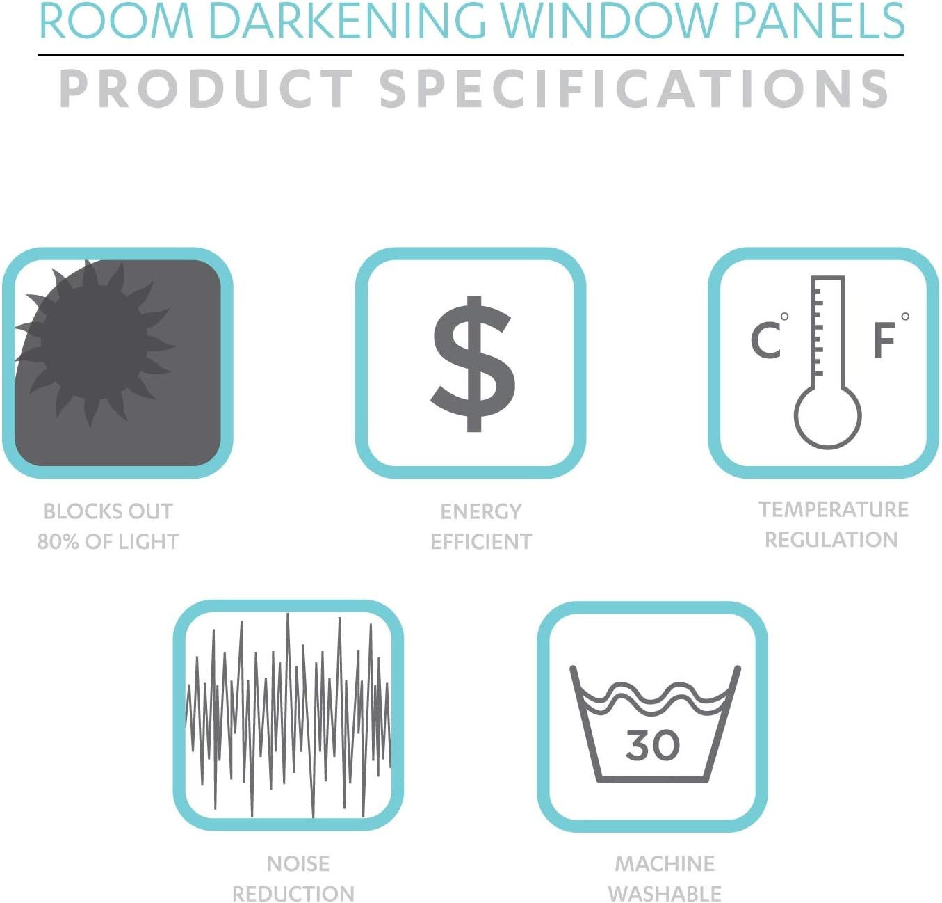 Julia Stripe Curtains | Light Filtering Striped Window Panel Set for Living, Din