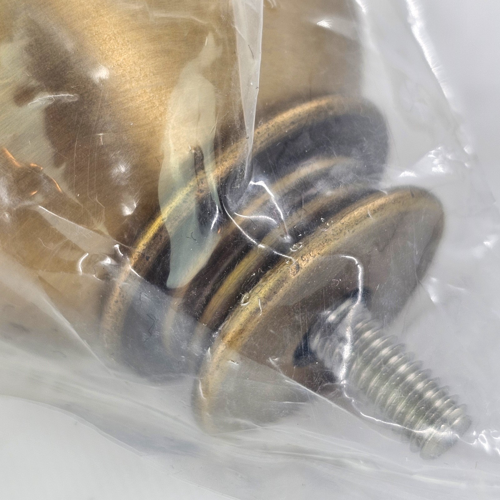 Pottery Barn BRASS Finials STD Round Satin Smooth Balls Hefty 2.5 in Set .75 Rod