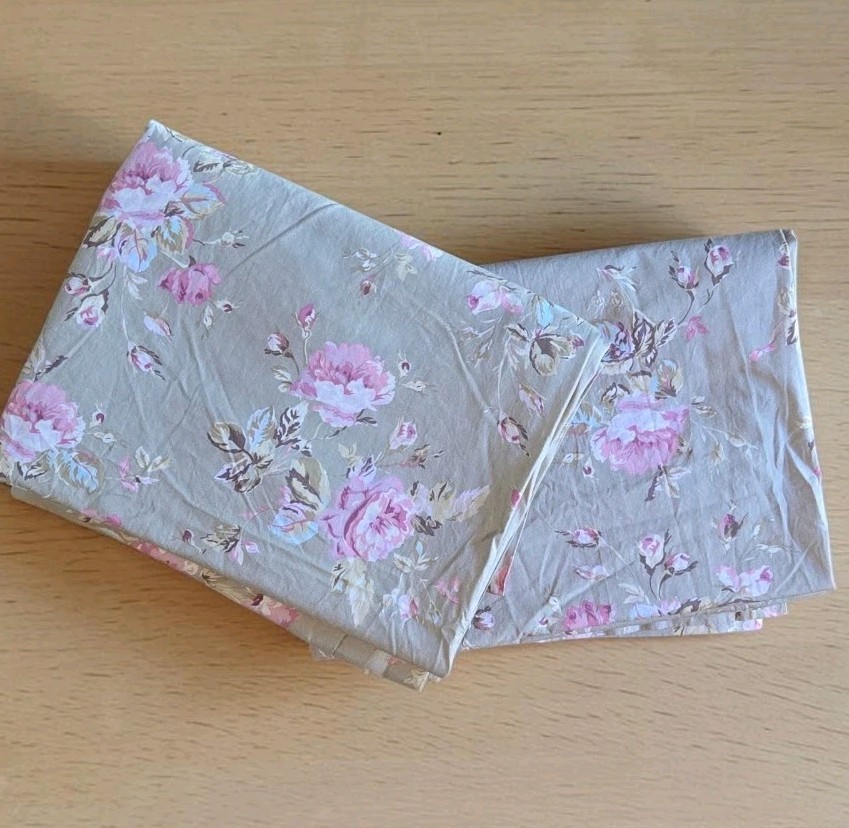 Simply Shabby Chic Floral Castle Mocha Curtain Panels 53×80 Set Of 2 Roses