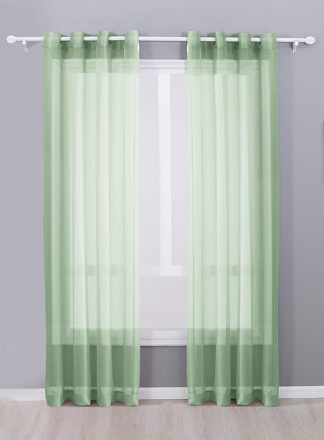 YHSF Grommet Sheer Curtain set 2 panel 54×84 Inches 2 panel Pack