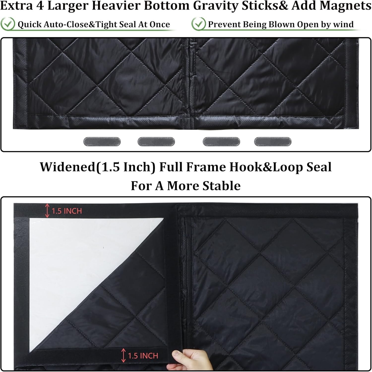 Thickened Wide Magnetic Thermal Insulated Door Curtain
