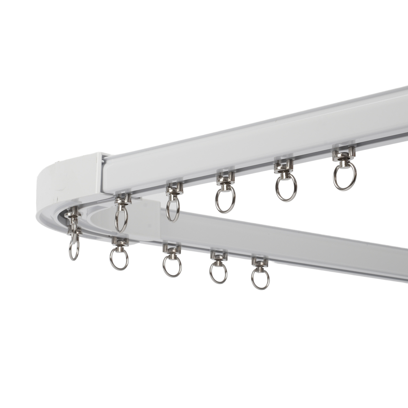 Aluminium Heavy Duty Curtain Track Kit with Hooks 3M Ceiling Mount for Space