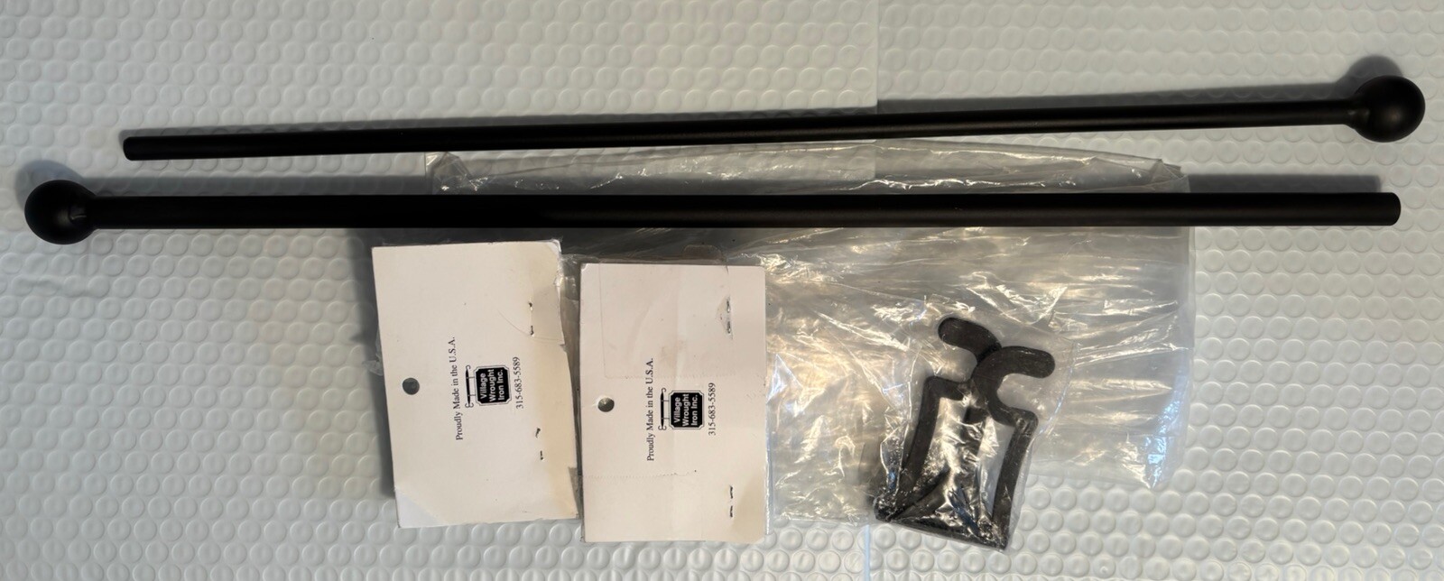 Village Wrought Iron Inc Curtain Rods & Brackets 22-36” Adjustable Style 87