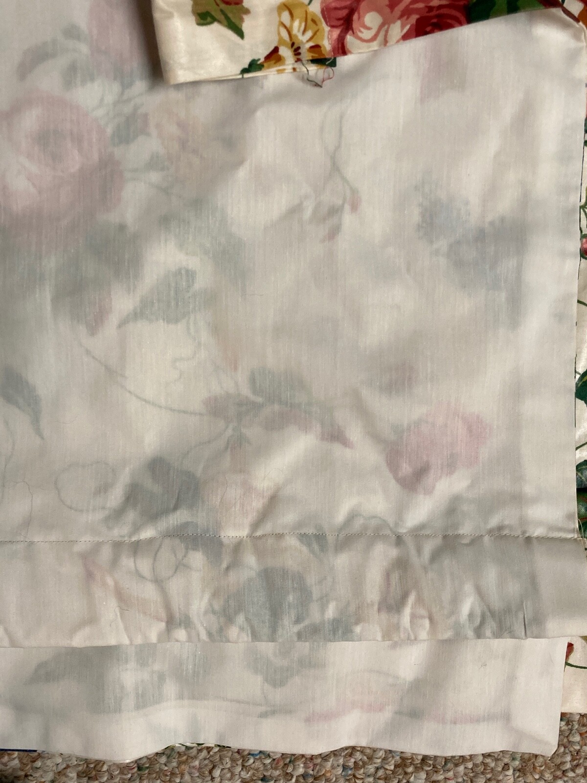 Custom VALANCE Floral POLISHED COTTON Chintz GATHERED Rod Pocket 80’S 24×74