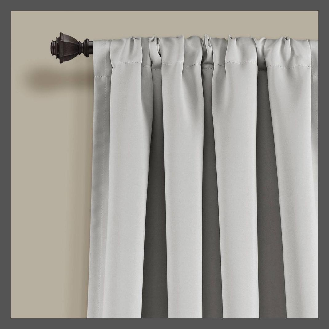 Set of 2 (84″x52″) Insulated Rod Pocket Blackout Window Curtain Panels Light