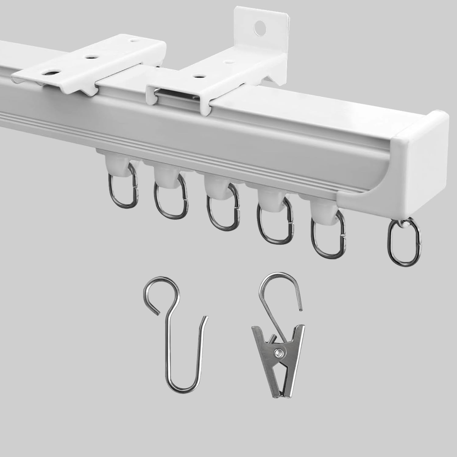 Ceiling Curtain Track, Heavy Duty Curtain Tracks System for Room Divider, Wall M