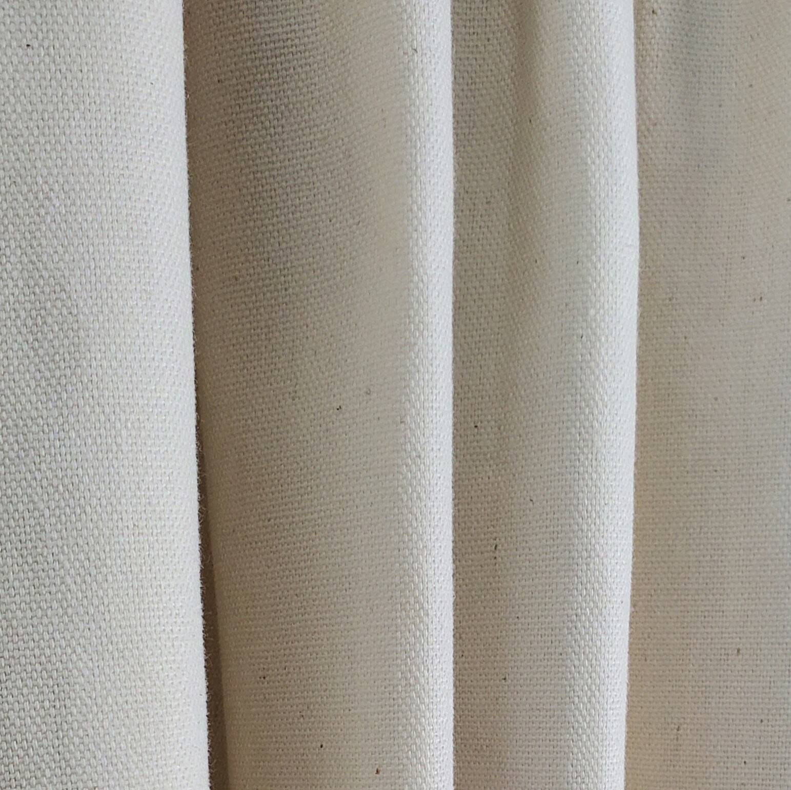 Custom Drapes – Pleated & Lined – 7 oz. Cotton Duck Natural – 1 Pair / 2 Panels