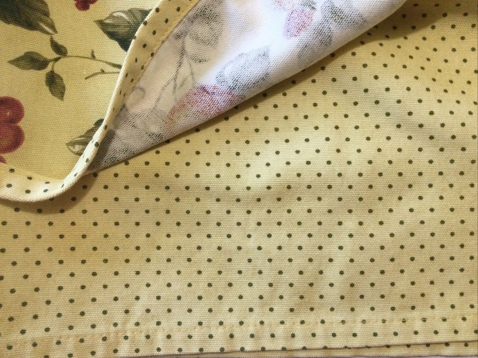 Waverly Garden Room Floral Manor Fruit Double Layer Valance 60×12″ Fruit/Dots
