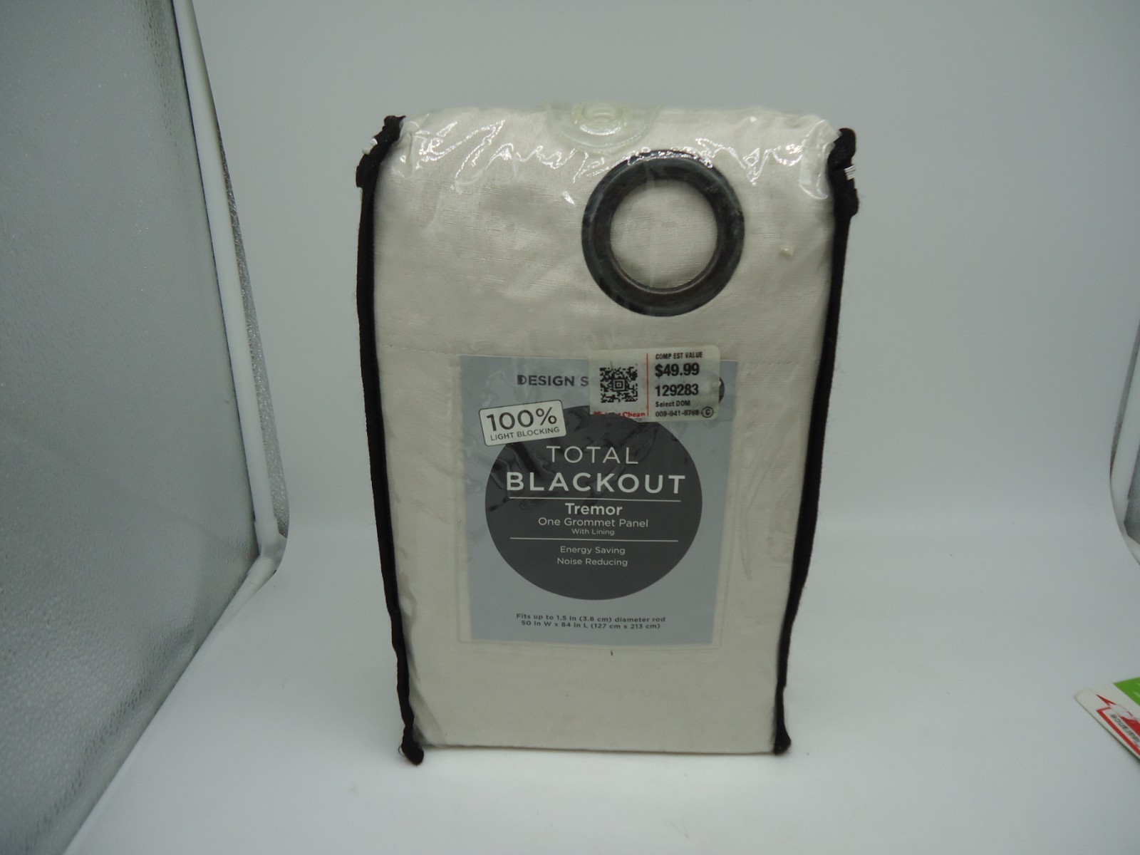 Blackout Tremor Lined Curtain Panel Energy Efficient Noise ReducE 84” Beige (BXA