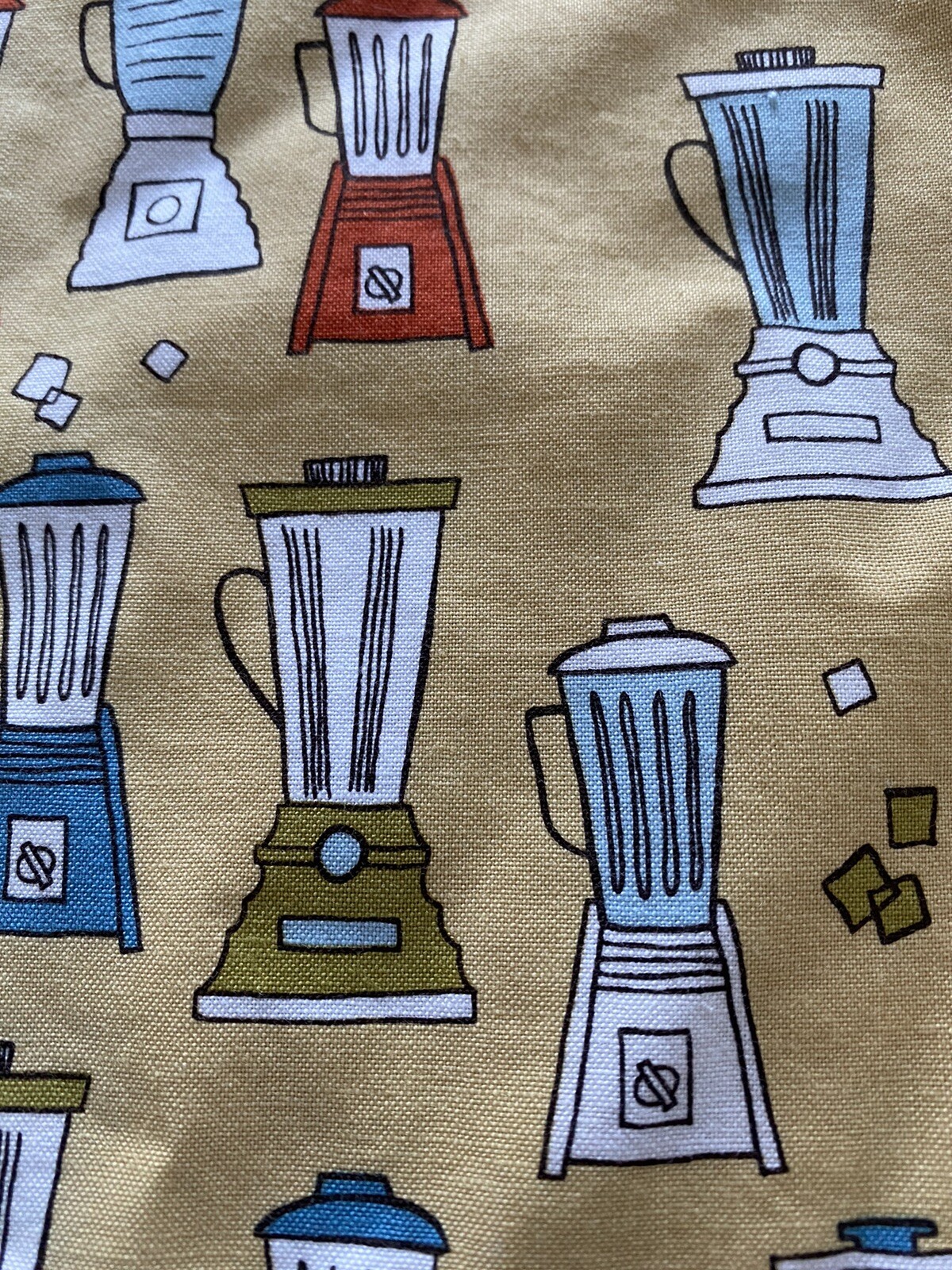 Retro Style Valance With Kitchen Blenders, Food, Handmade, Super Cute!