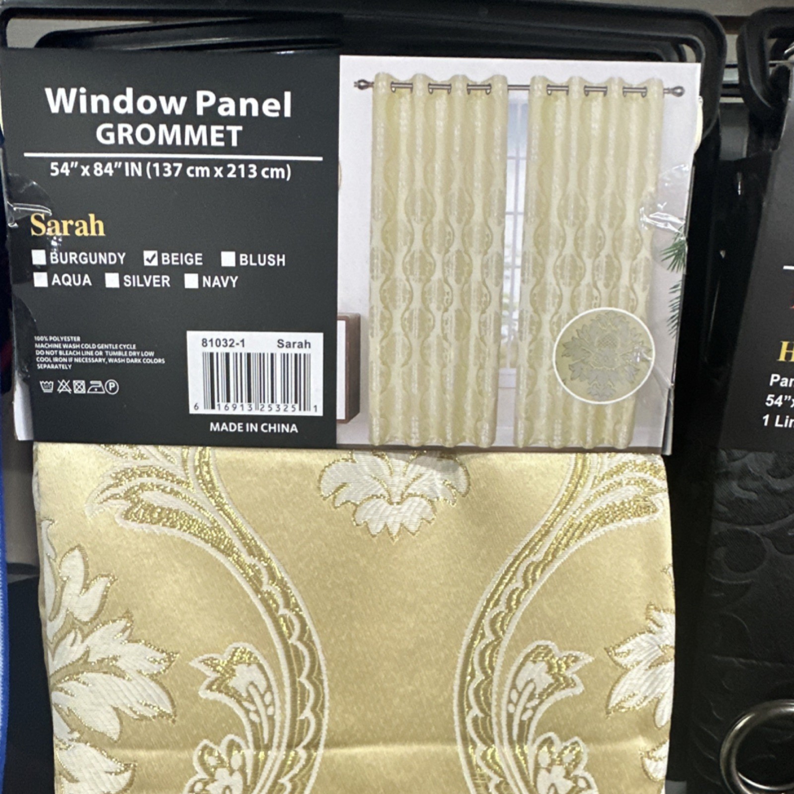 Sarah HEJEME Blackout Sheer Window Panel Grommet Rod Pocket 54x84in Polyester