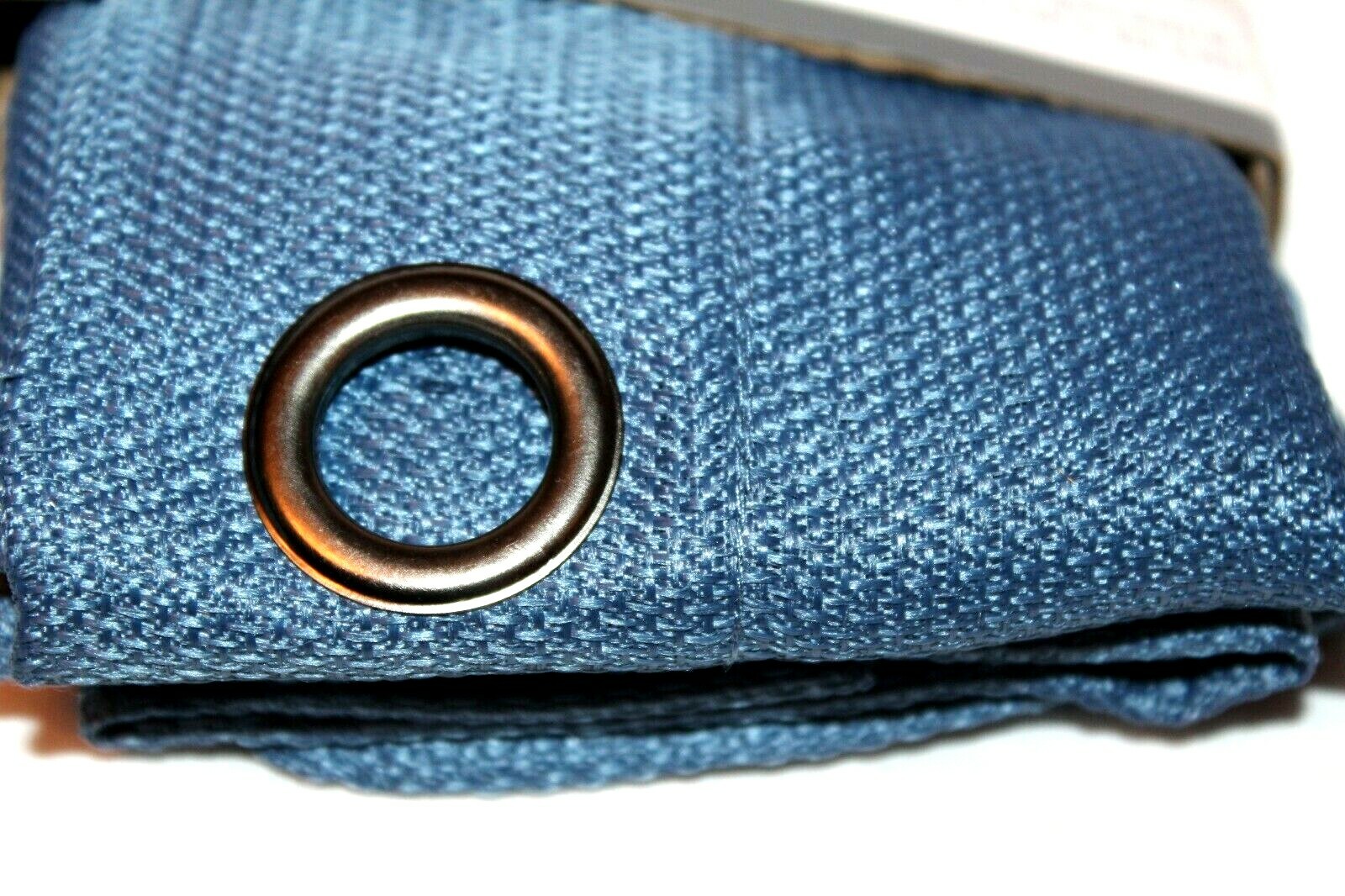 Tranquility Solid Texture Moonlight Blue One Grommet Top Valance 50 x 12″
