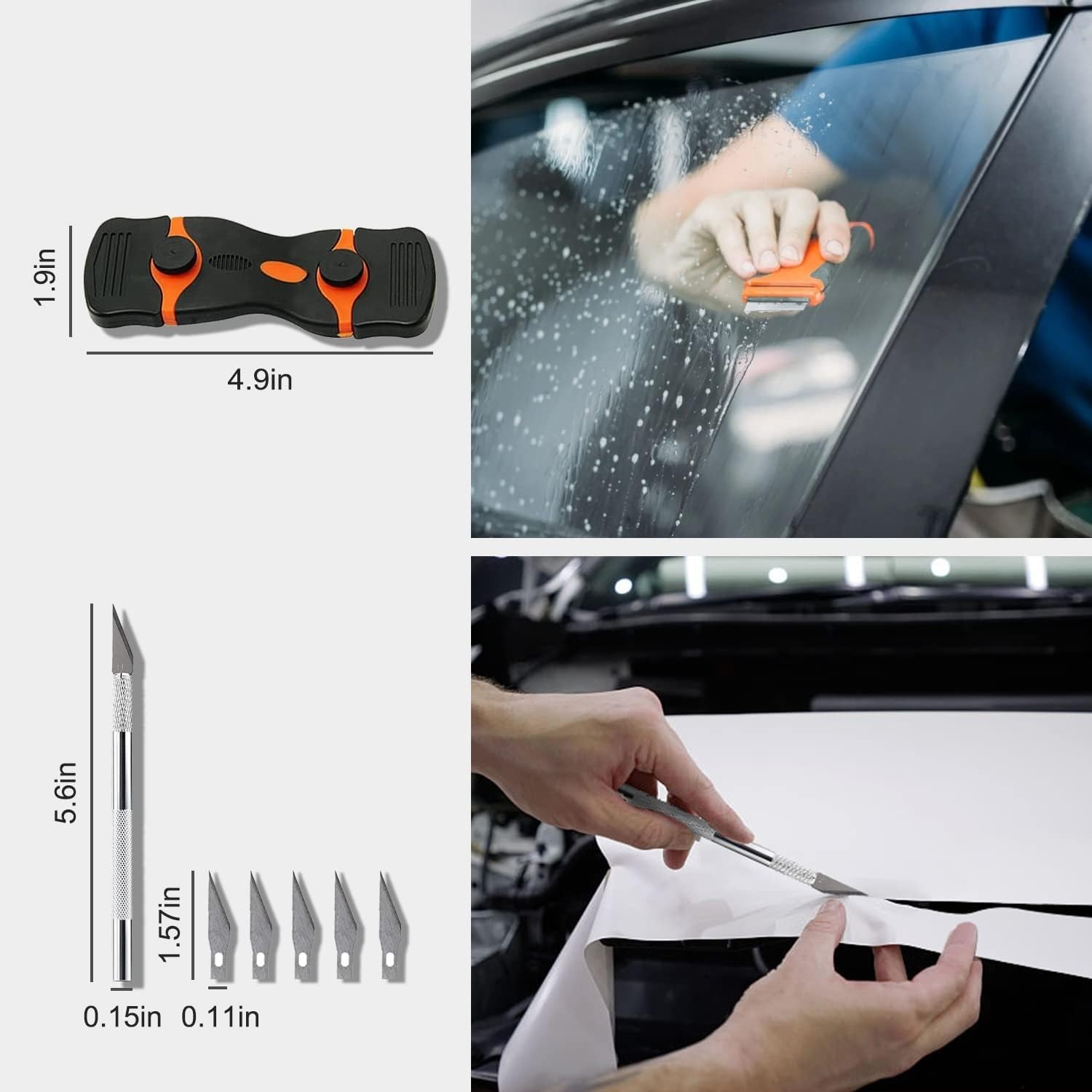 Professional Car Window Tint Tools Kit 9 Pieces for Easy Application
