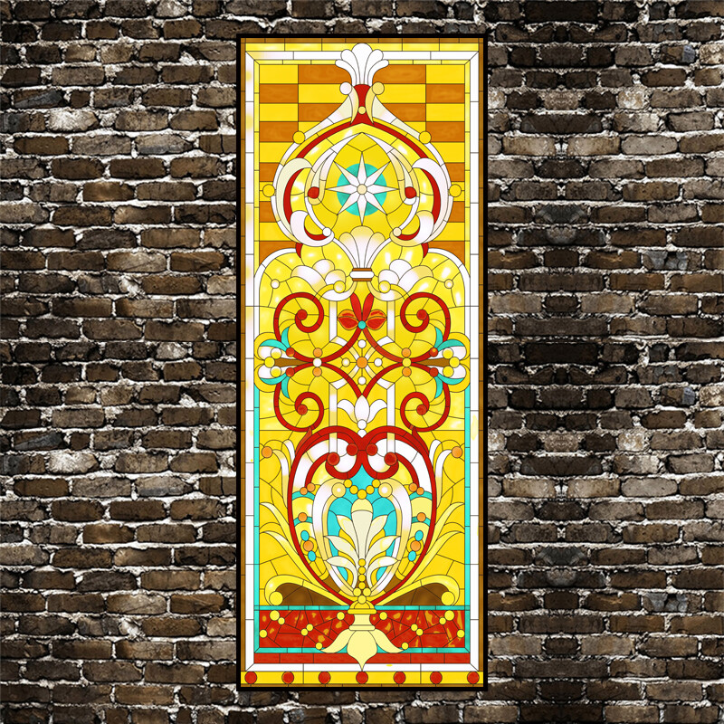 Self Adhesive Frosted Stained Glass Window Door 3D Sticker Film Decor