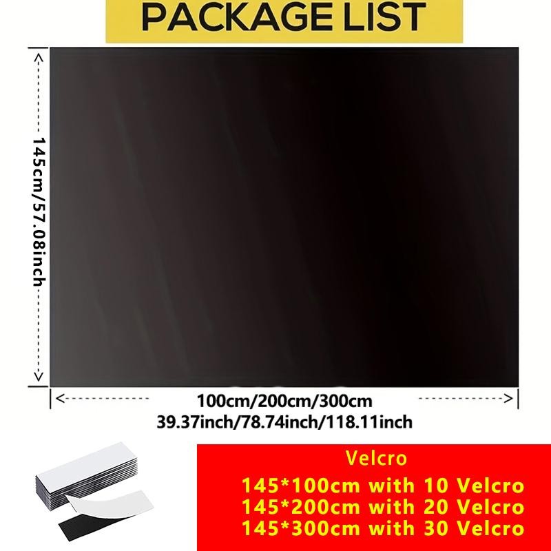 100% Blackout Window Cover Darkest Light Block Black Privacy Film Anti Look Hous