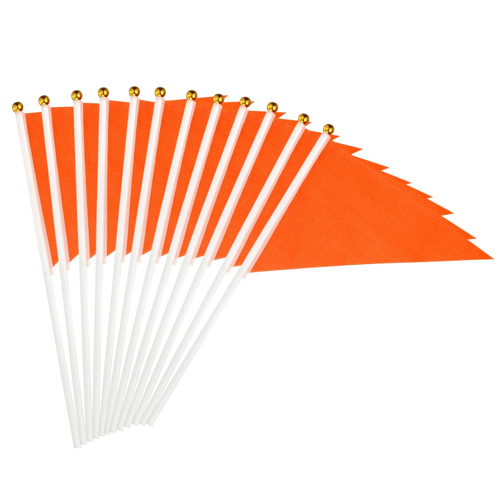 12Pcs 8×3 Inch Mini Pennant Flags for DIY Graffiti, Orange