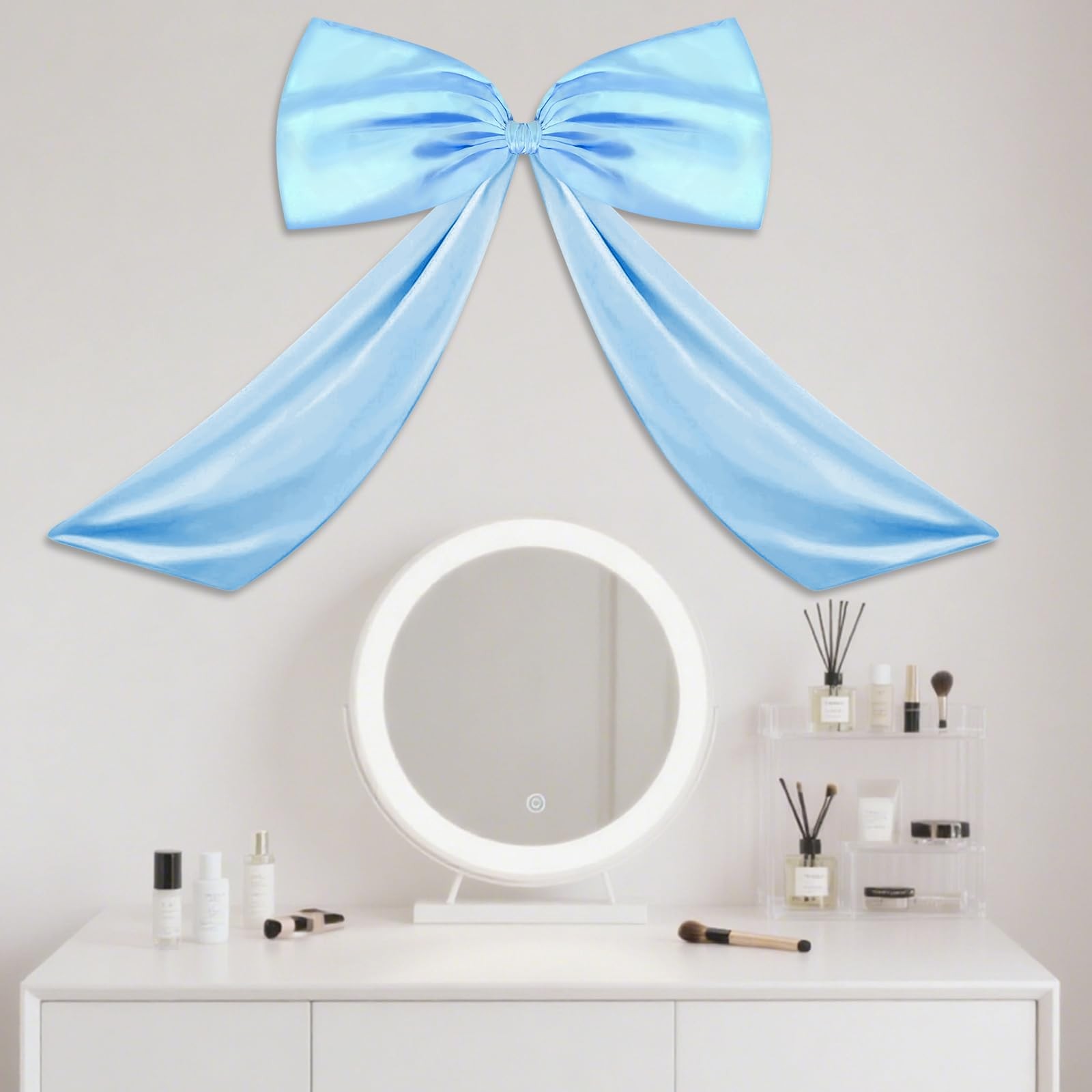 24×36 Inch Giant Sky Blue Bow Decor Big Wall Ribbon Coquette Backdrop